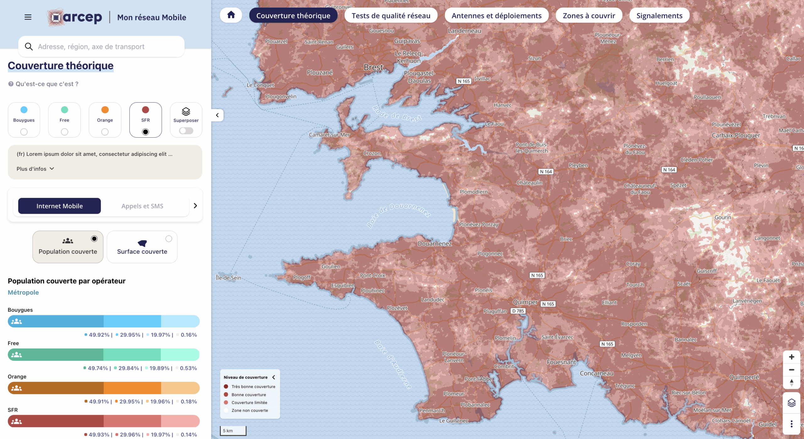Refonte du site « monreseaumobile.fr » pour l’ARCEP